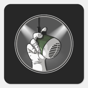 Techno Music DJ Rave Electro Trance Gift Idea Square Sticker