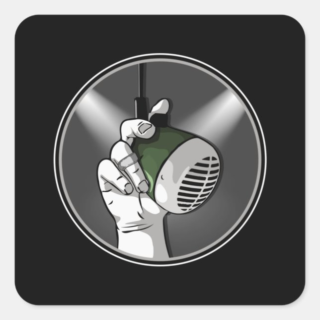 Techno Music DJ Rave Electro Trance Gift Idea Square Sticker (Front)