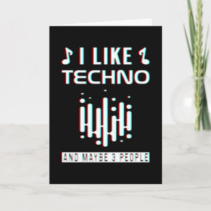 Techno Music Electro River Card