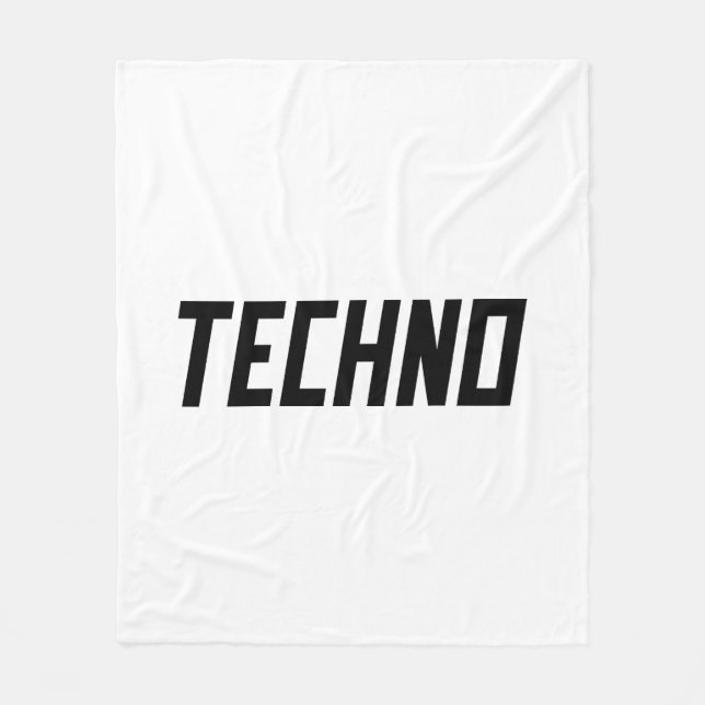 TECHNO Music Fleece Blanket (Front)