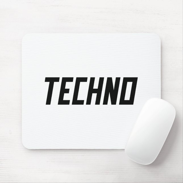 TECHNO Music Mouse Mat (With Mouse)