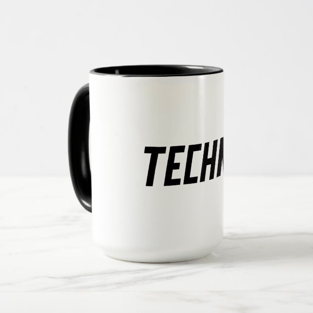 TECHNO Music Mug (Front Left)