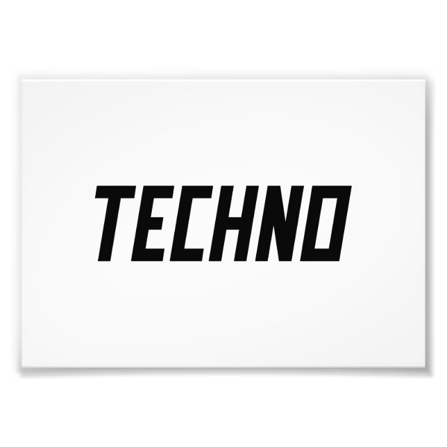 TECHNO Music Photo Print (Front)