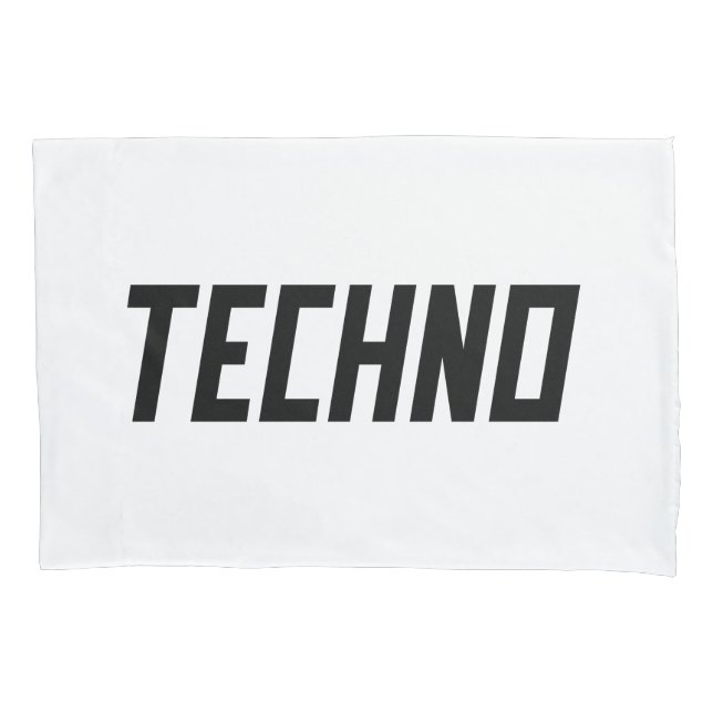 TECHNO Music Pillowcase (Front)