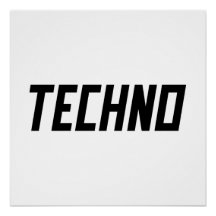 TECHNO Music Poster