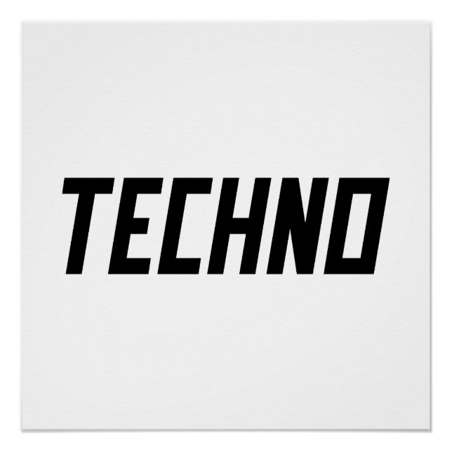 TECHNO Music Poster (Front)