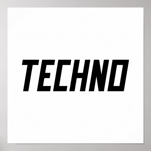 TECHNO Music Poster (Front)
