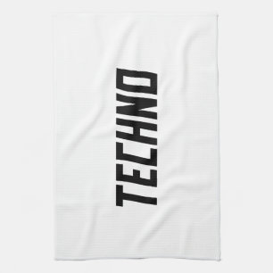 TECHNO Music Tea Towel
