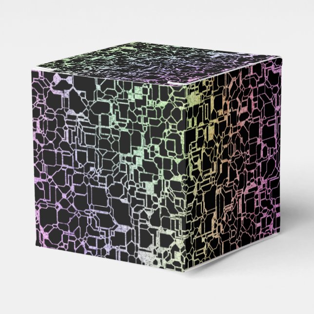 techno rainbo : favour box (Front Side)