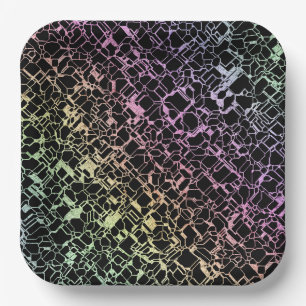 techno rainbo : paper plate