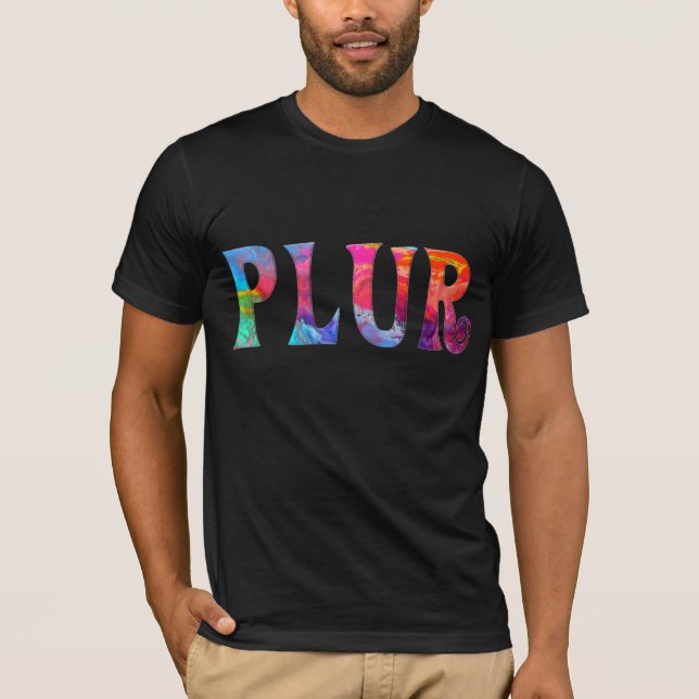 Techno Rainbow "PLUR" T-Shirt (Front)