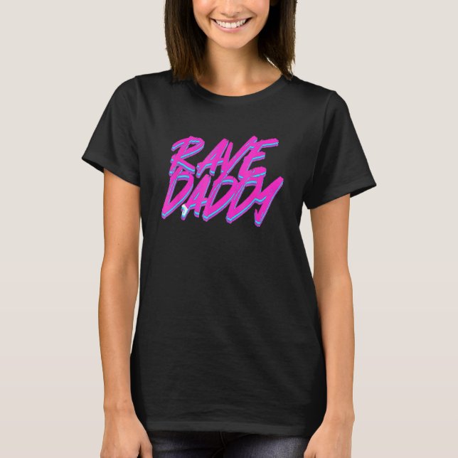Techno Rave Men Edm Rave Daddy T-Shirt (Front)