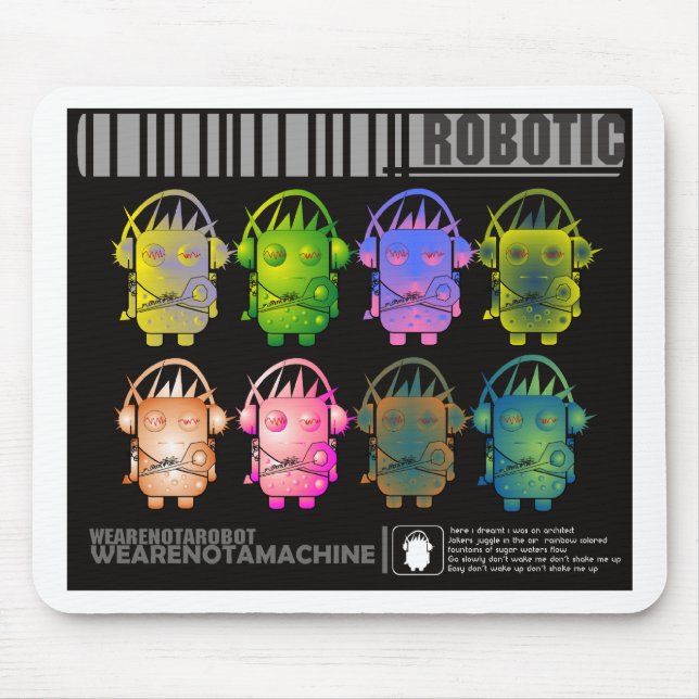 Techno Robot II Mouse Mat (Front)