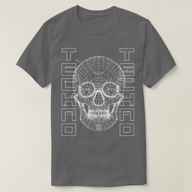 techno skull T-Shirt (Design Front)