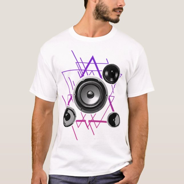 Techno Sound Speaker EDM Dance Floor Fun Tee (Front)