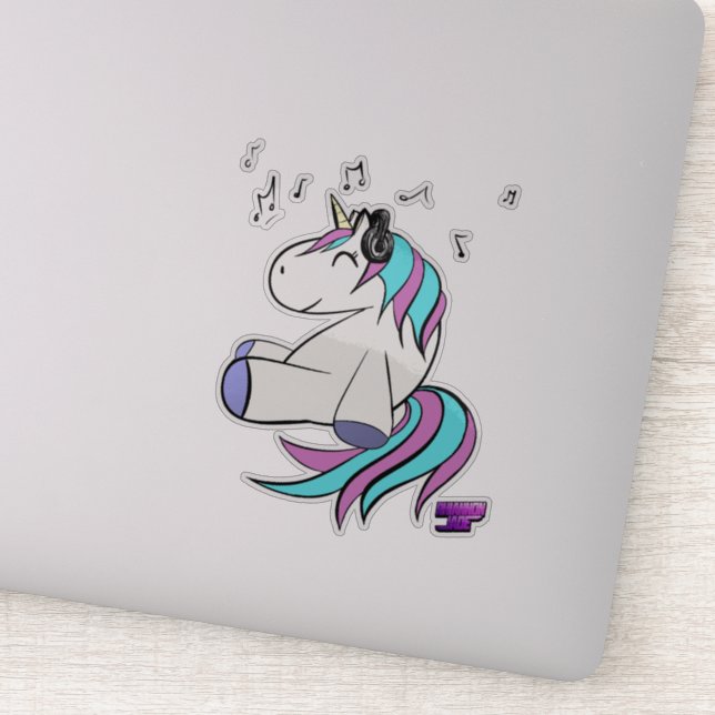 Techno Uni clear vinyl sticker/ decal (Detail)