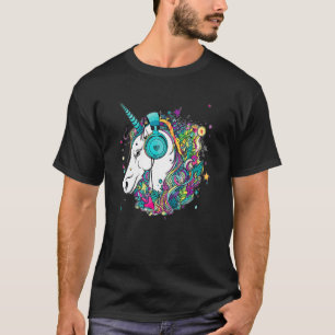 Techno Unicorn Dj Music  EDM Festival T-Shirt