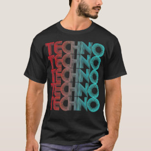 Techno Vaporwave Techno House Music EDM Lover T-Shirt