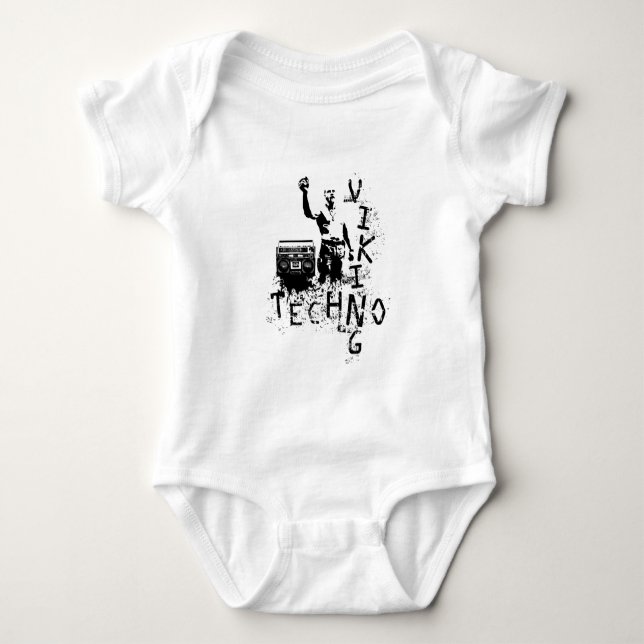 Techno Viking Baby Bodysuit (Front)