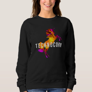 Technocorn Techno Festival Rave Music DJ EDM Bass  Sweatshirt