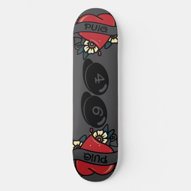 TechNoir "Miss You Pop" Limited Skateboard Deck (Front)