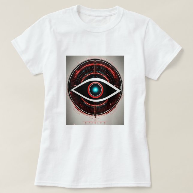 Technological Eye – Futuristic Graphic T-Shirt" T-Shirt (Design Front)