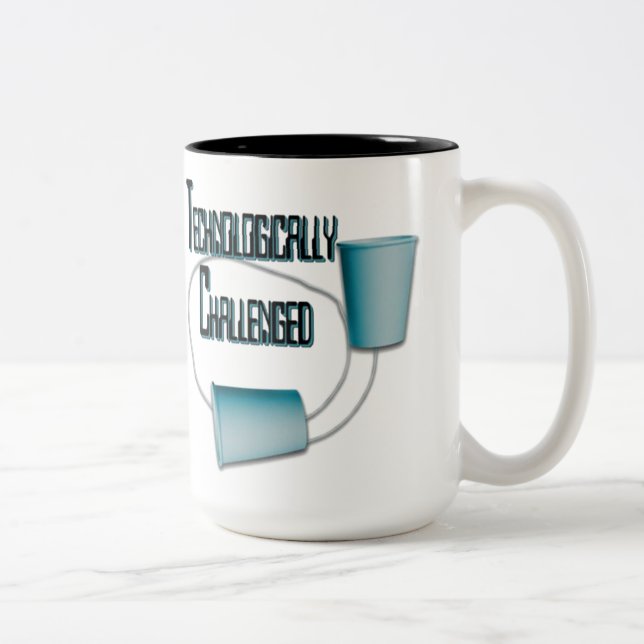 Technologically Challenged Humour Mug (Right)