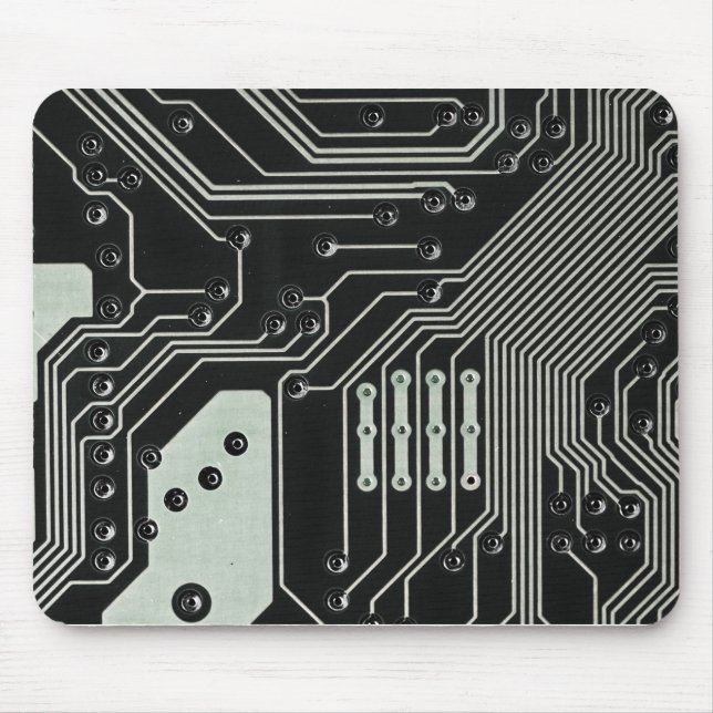 Technology Black Circuit Board Mouse Mat (Front)