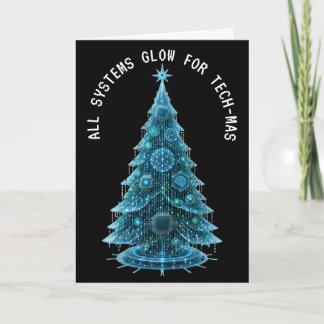 Technology Christmas Tree Card