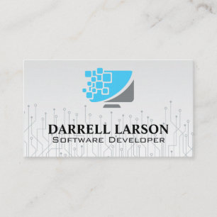 Technology Computer Software Logo Business Card