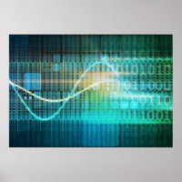 Technology Concept with Online Media Abstract Art