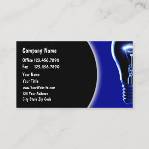 Technology Electrician Business Cards Modern 