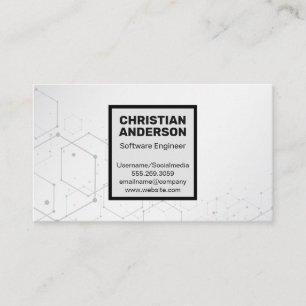 Technology Geometric Shapes Business Card