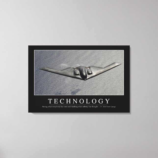 Technology: Inspirational Quote Canvas Print (Front)