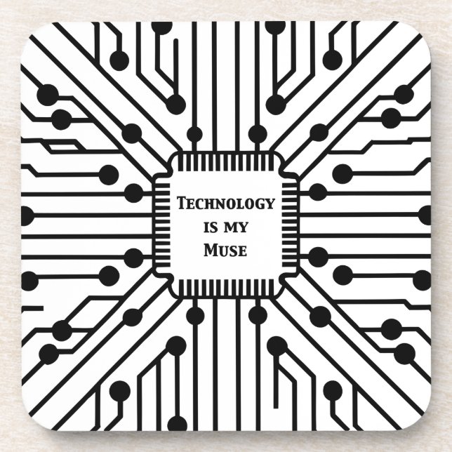Technology is My Muse Coaster (Front)