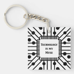 Technology is My Muse Key Ring