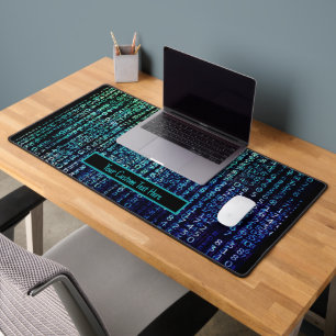Technology Matrix Binary Code  Desk Mat