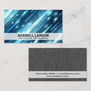 Technology Numbers Background Business Card