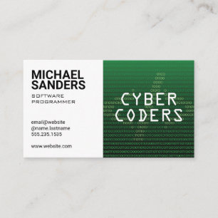 Technology   Programmer   Binary Code Business Card