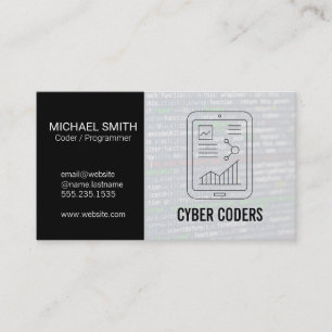 Technology   Programmer   Coder Business Card