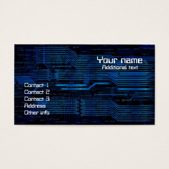 Technology style business card