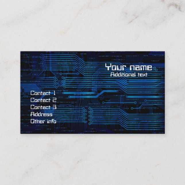 Technology style business card (Front)