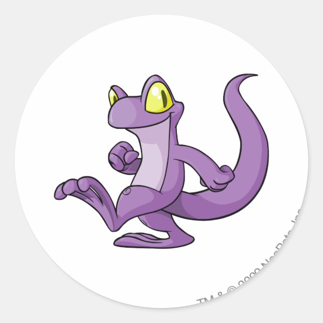 Techo Purple Classic Round Sticker (Front)