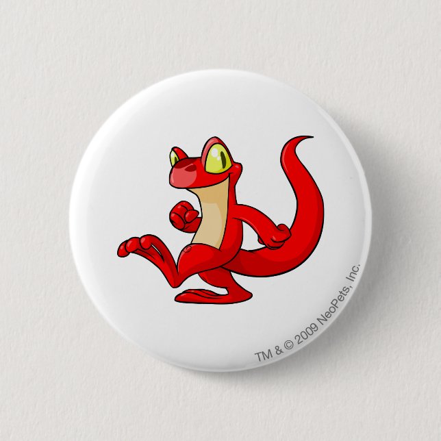 Techo Red 6 Cm Round Badge (Front)
