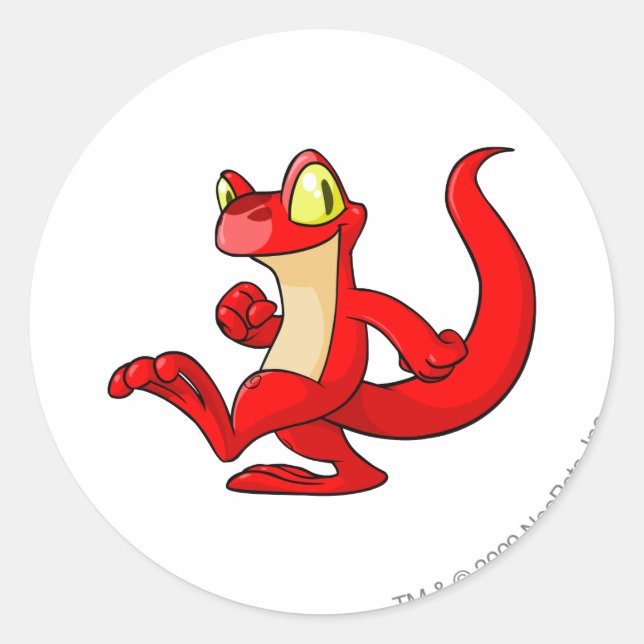 Techo Red Classic Round Sticker (Front)