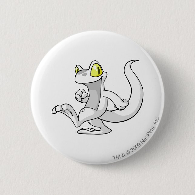 Techo White 6 Cm Round Badge (Front)