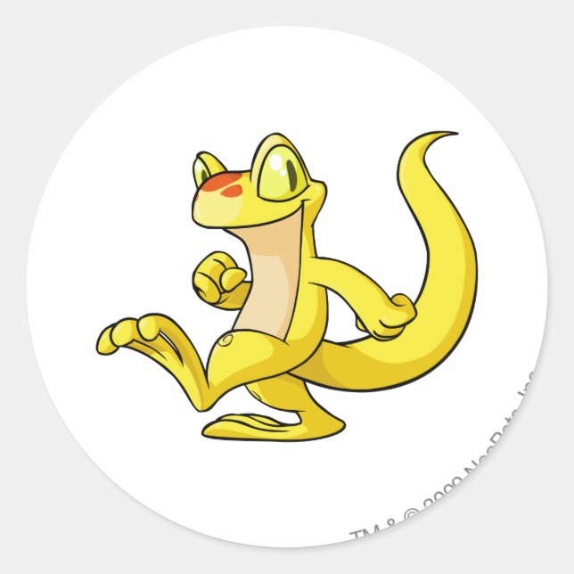 Techo Yellow Classic Round Sticker (Front)