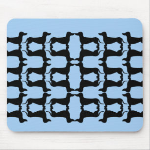 Teckel black and blue mouse mat