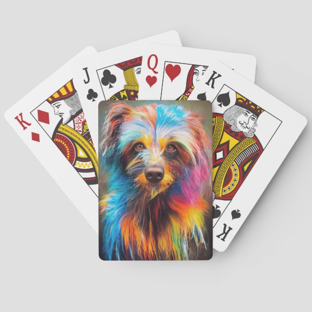 Teckel Dog Pet Cute Adorable Animal Companion Playing Cards (Back)