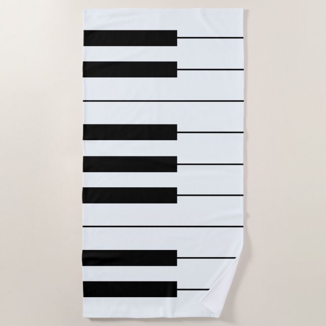 teclado piano beach towel (Front)